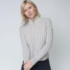 Kokun Tops | Two Tone Half Zip - Cloud