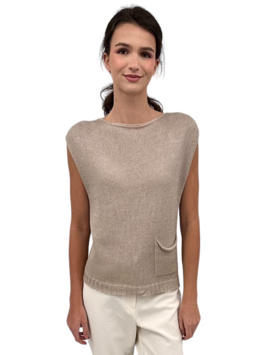 Ploumanac'h Tops | Borgio Vest In Beige