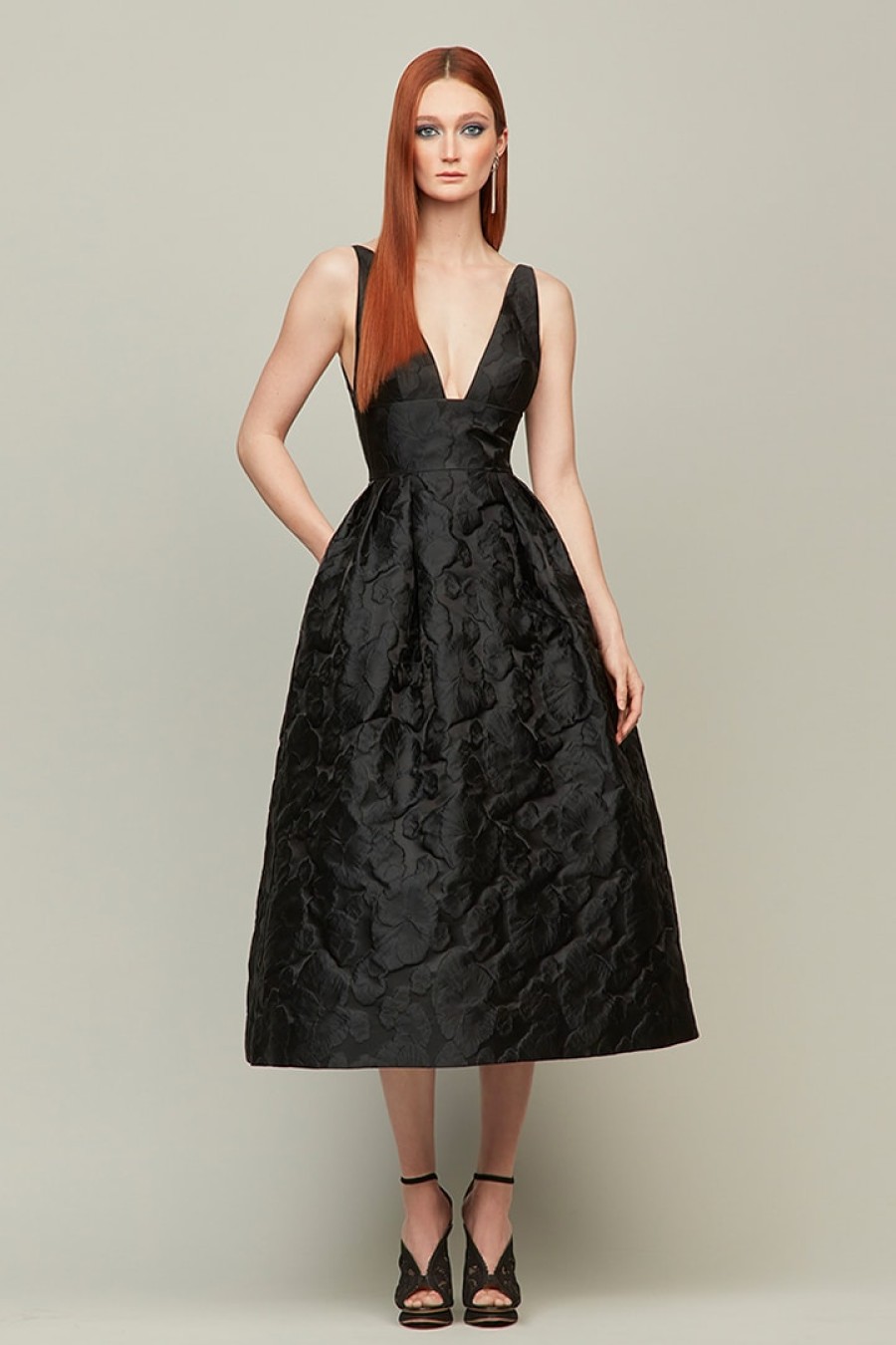 Audrey Brooks Dresses | Black Jacquard Dress