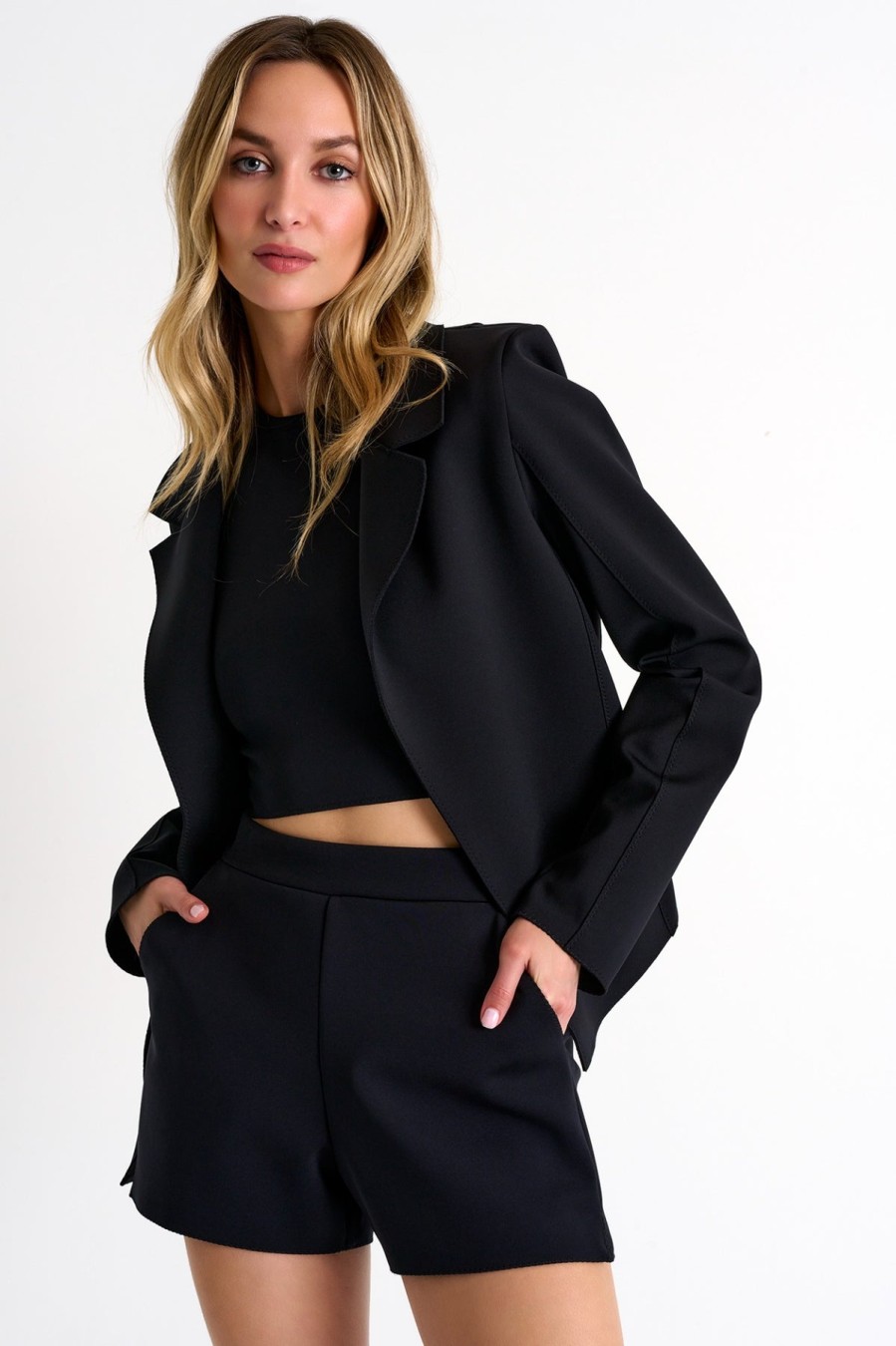 Shan Jackets | Classic Fitted Blazer In Caviar