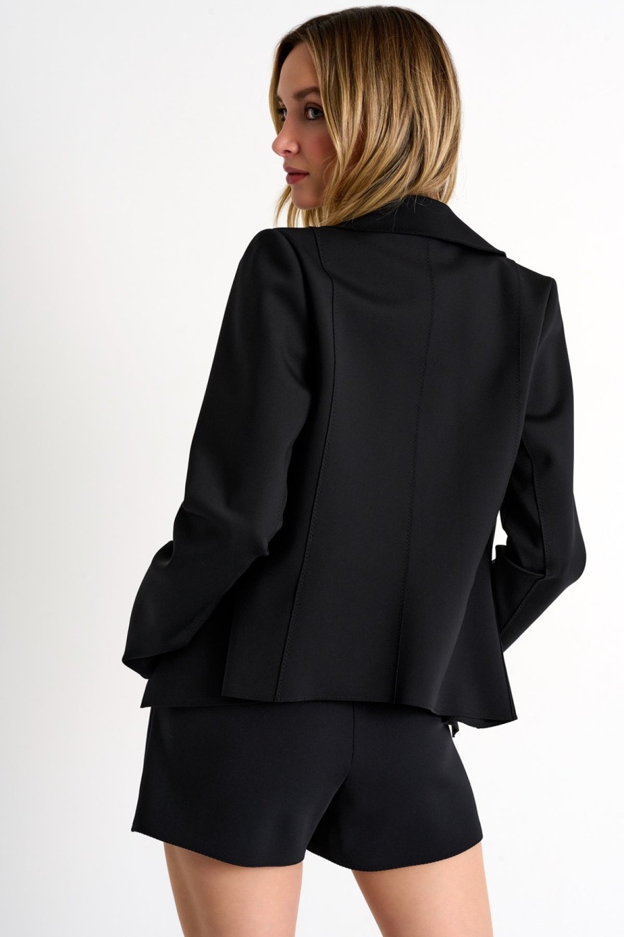 Shan Jackets | Classic Fitted Blazer In Caviar