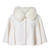 Diomi Jackets | Short Embroidery Capelet - Ivory