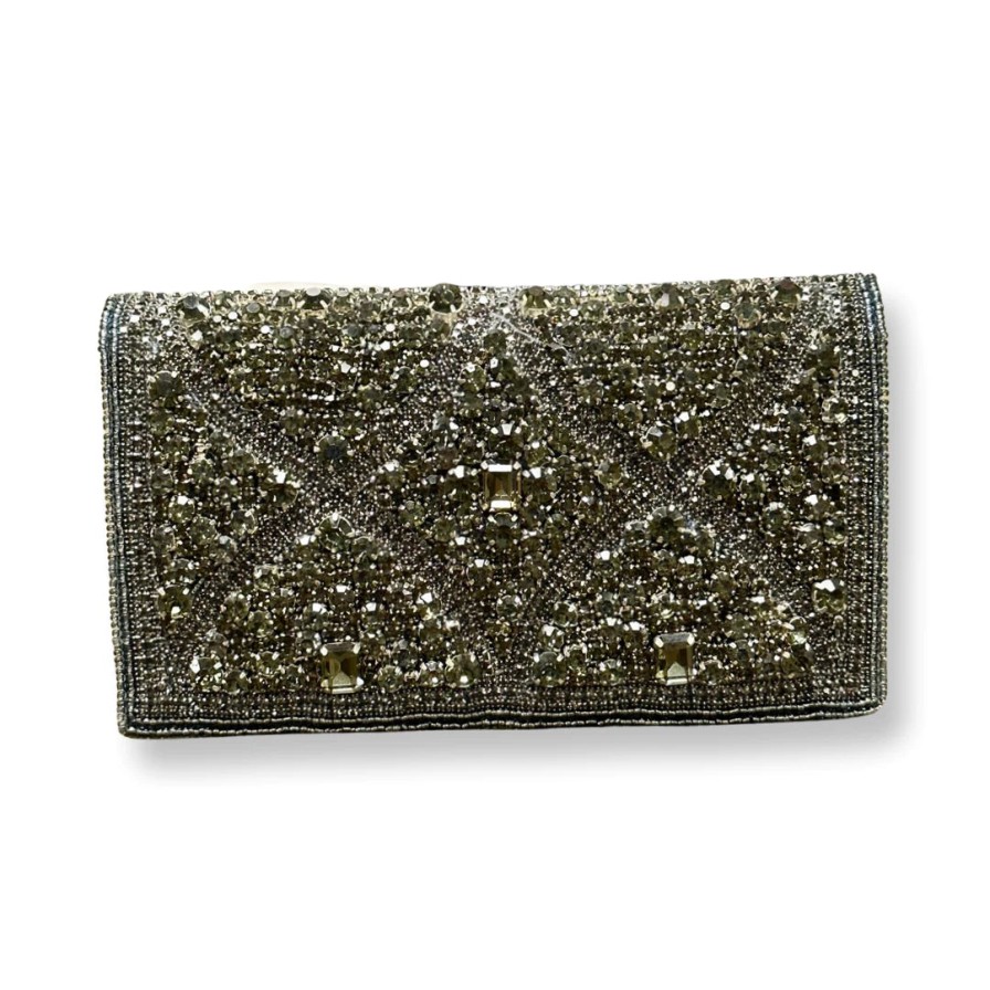 David Jeffery Accessories | Beaded Clutch - Pewter