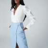 Iris Setlakwe Skirts | Pencil Skirt With Front Vent