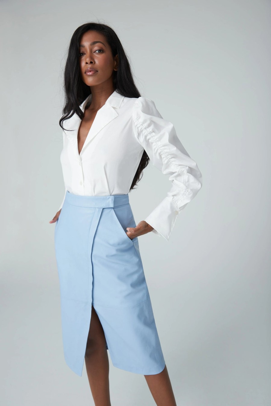 Iris Setlakwe Skirts | Pencil Skirt With Front Vent