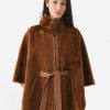 Suprema Jackets | Reversible Shearling Jacket In Cognac