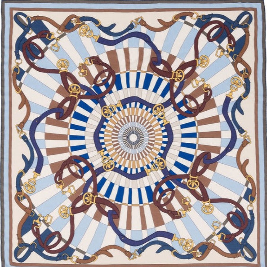 Rani Arabella Accessories | Silk Firenze Scarf In Blue