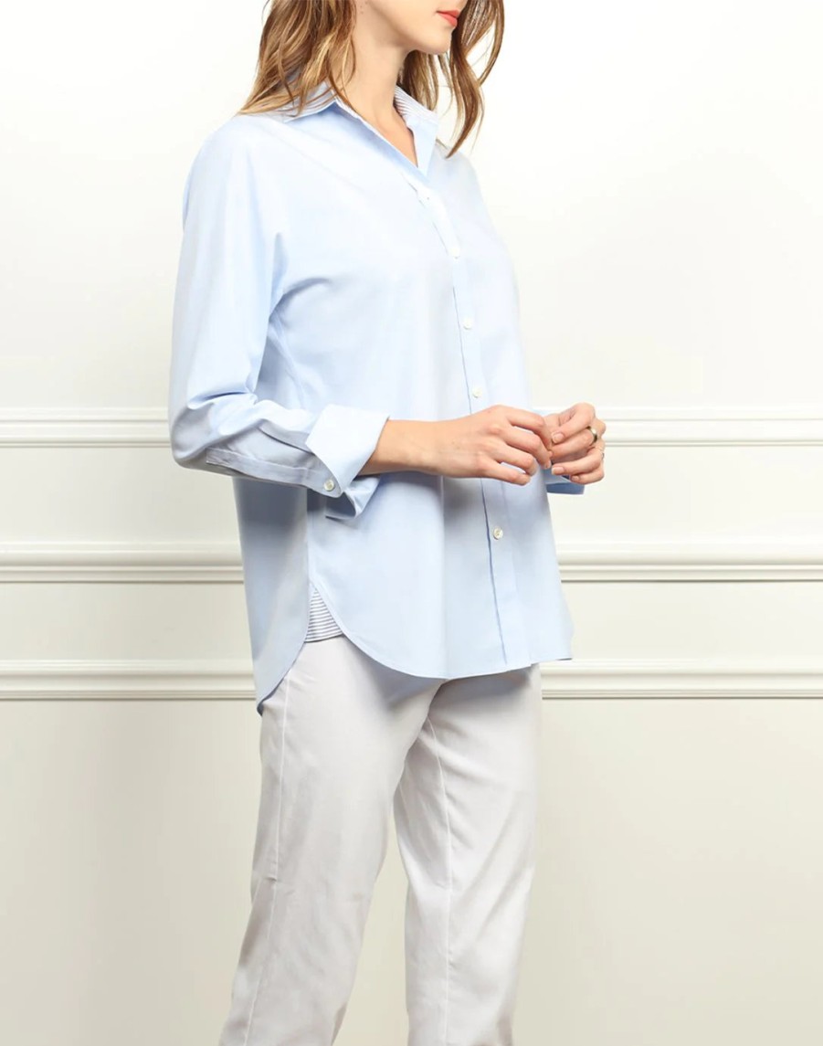 Hinson Wu Tops | Meghan Luxe Cotton Relaxed Fit Shirt White