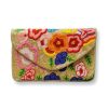 David Jeffery Accessories | Gold W/ Multi Floral Beaded Clutch