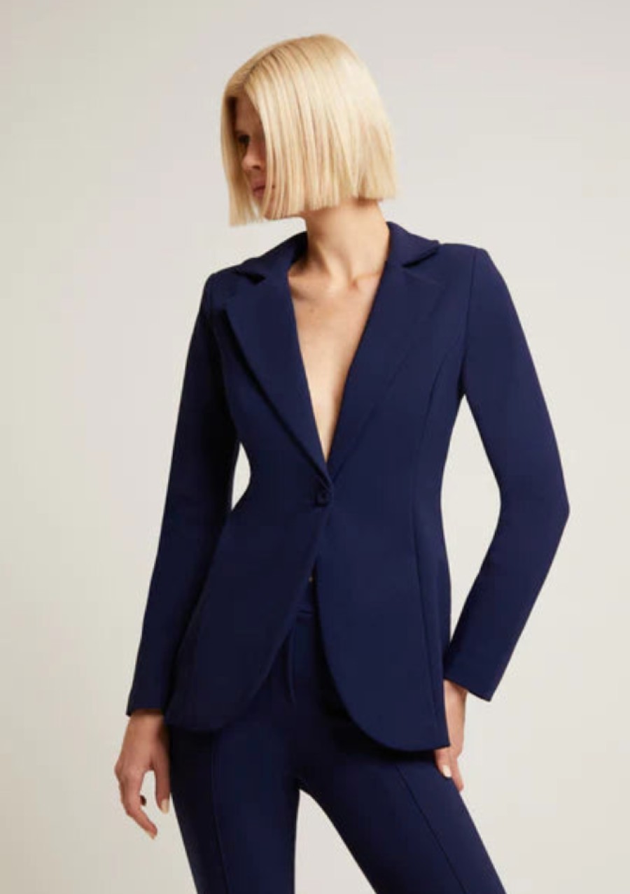 Chiara Boni Jackets | Lua Jacket In Blu Notte