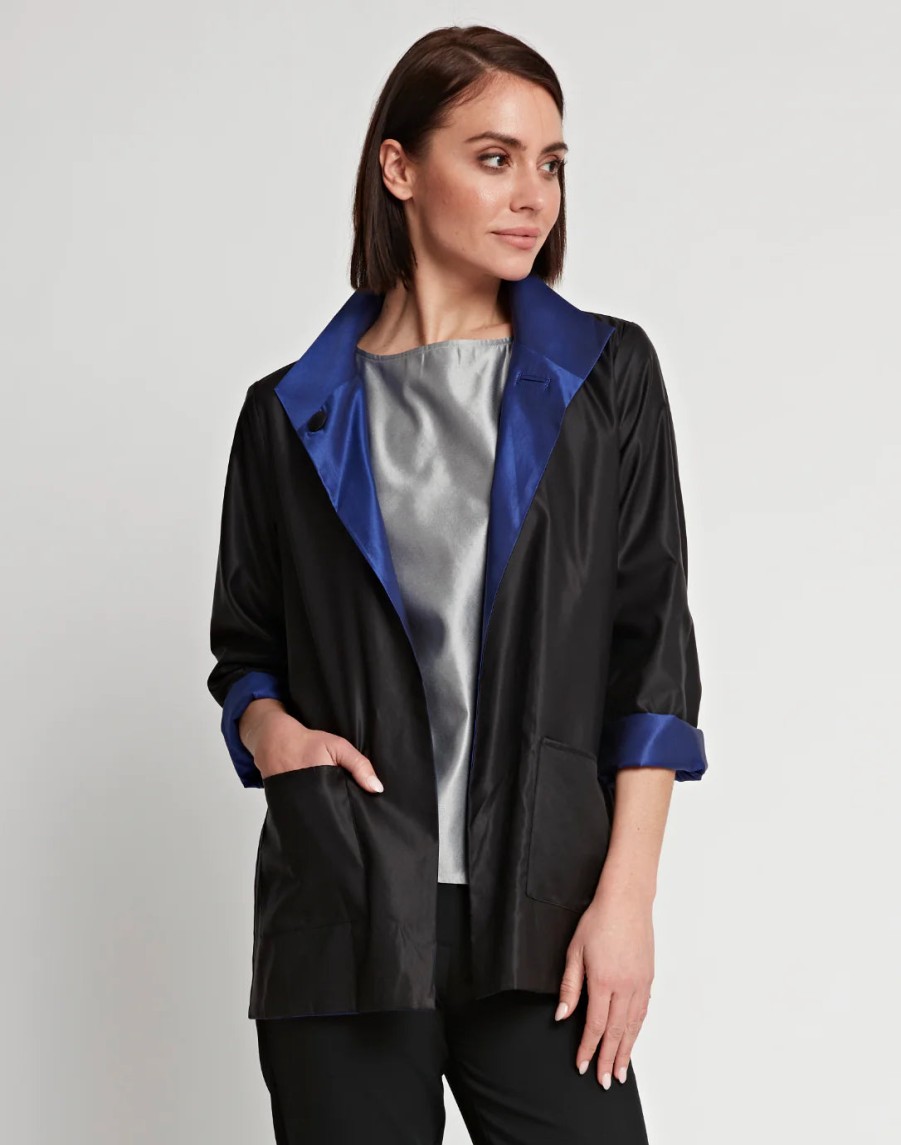 Hinson Wu Jackets | Constance Jacket - Royal Blue/Black