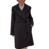 Fleurette Jackets | Short Lapel Wrap Coat - Shadow