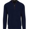 Mens Kinross Tops | Men'S Sport Quarter Zip Mock In Navy