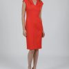 Hilton Hollis Dresses | Liquid Suiting Dress In Coral