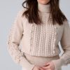 Iris Setlakwe Tops | Multi Textured Long Sleeve Sweater In Ivory