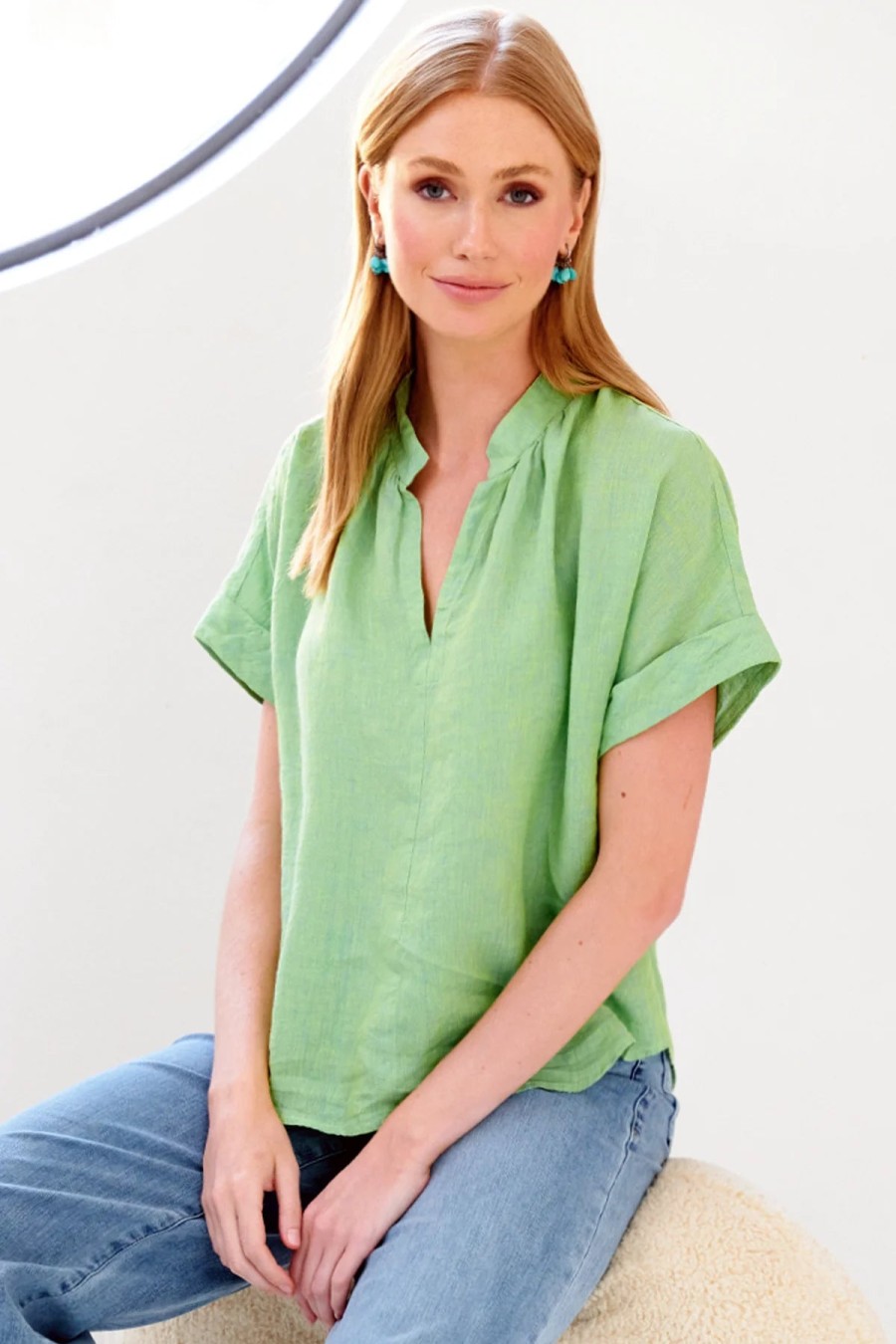 Finley Tops | Jay Top In Green Tea