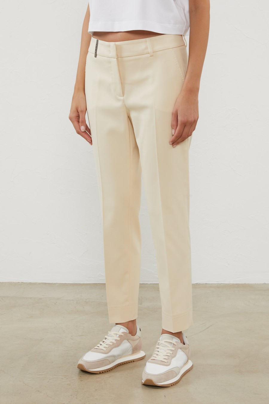 Peserico Pants | Pant In Cloth Letter Paper