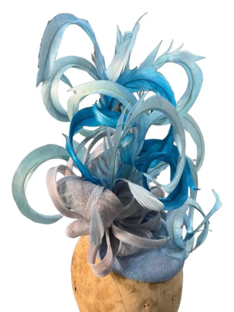 Hats by Katie Accessories | Light Blue Fascinator