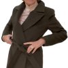 Fleurette Jackets | Peak Lapel Wrap Coat In Army