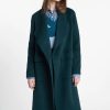 Kinross Cashmere Jackets | Long Drape Front Coat - Seapine