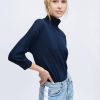 Kokun Tops | Boxy Turtleneck In Black