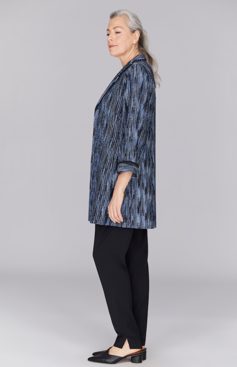 Emmelle Jackets | Lurex Knit Tweed Long Jacket