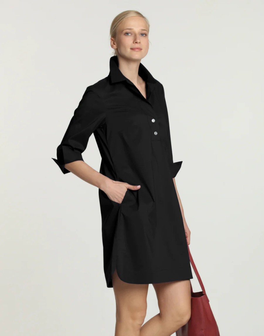 Hinson Wu Dresses | Aileen Button Back Dress - Black