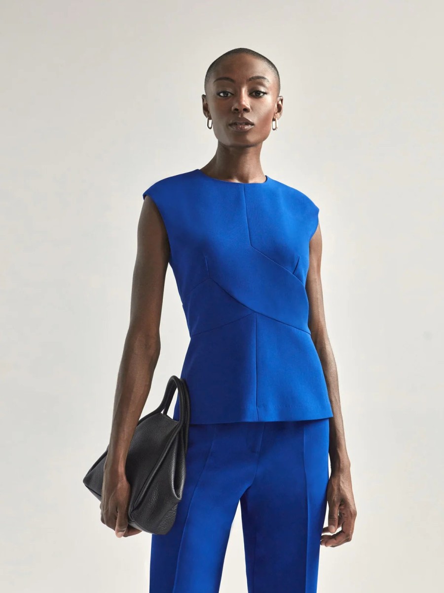 Judith & Charles Tops | Noel Top In Cobalt Blue