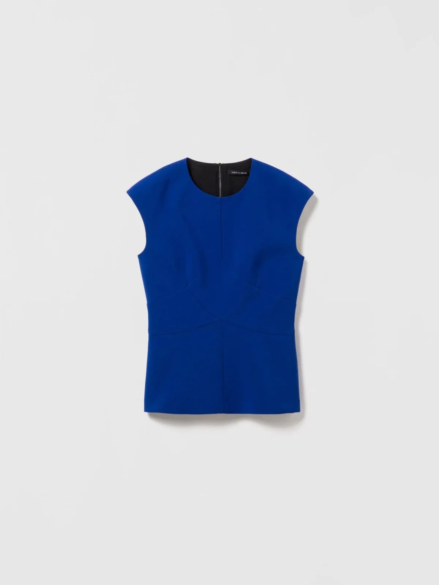 Judith & Charles Tops | Noel Top In Cobalt Blue