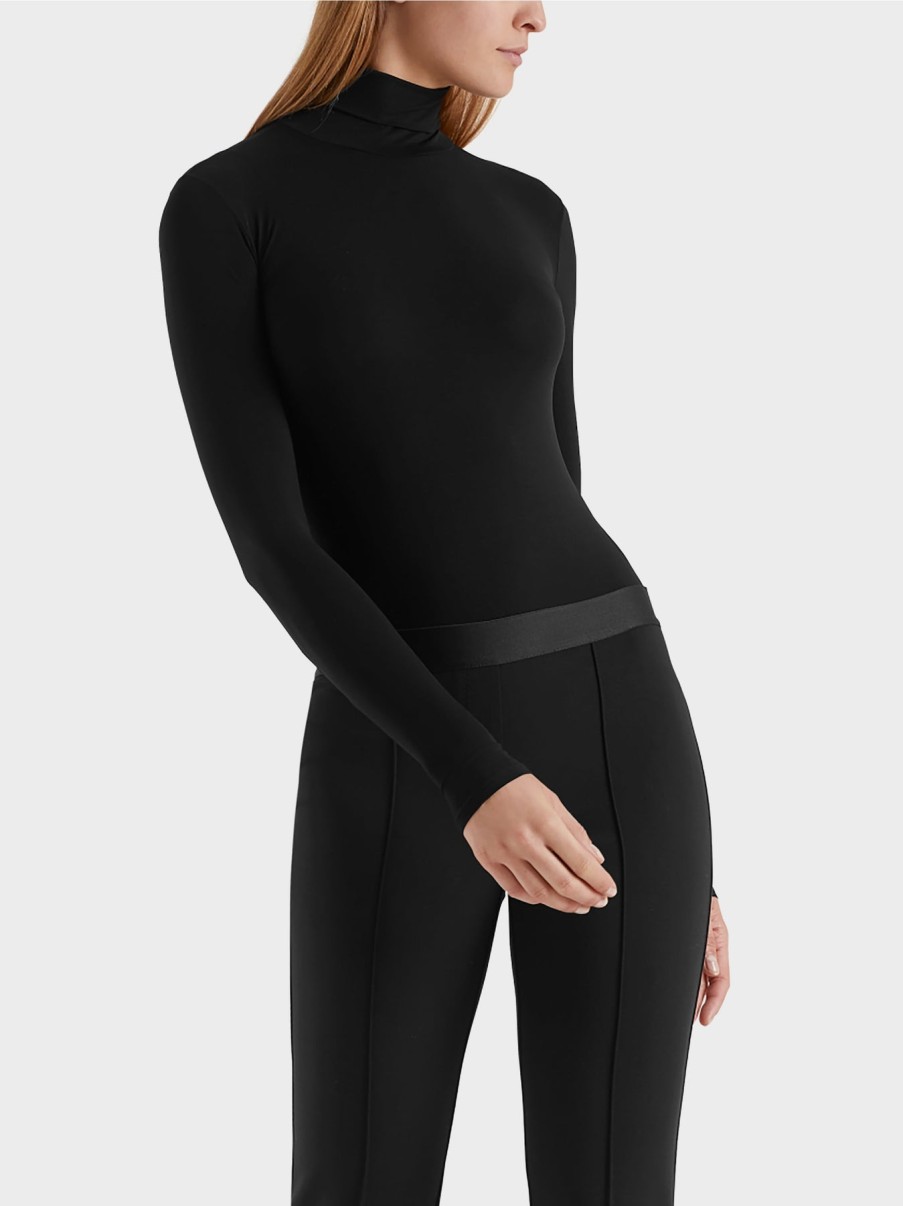 Marc Cain Tops | Long Sleeve Mock Neck - Black