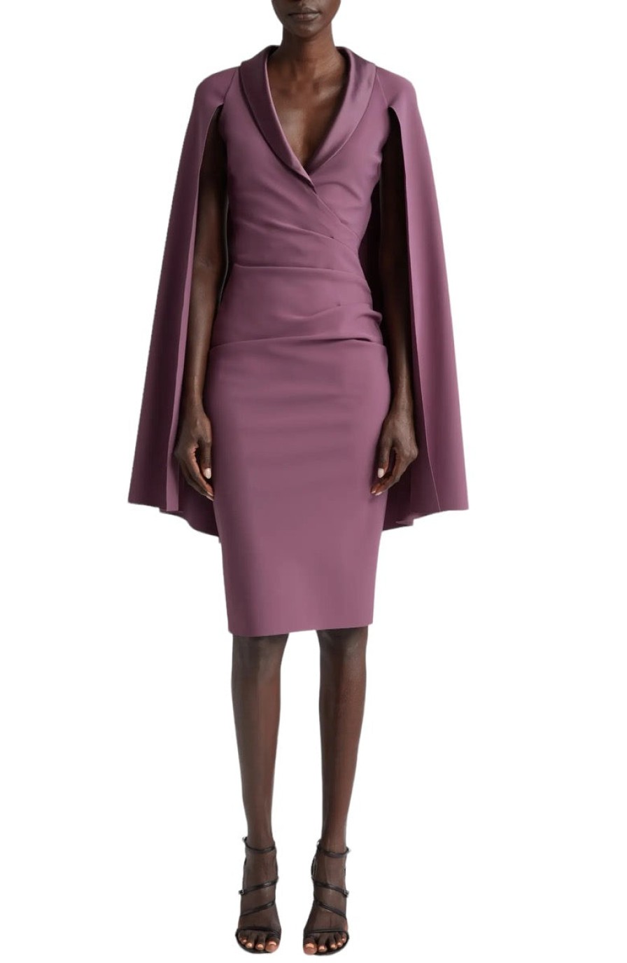 Chiara Boni Dresses | Shiarif Pleated Cape Sleeve Dress