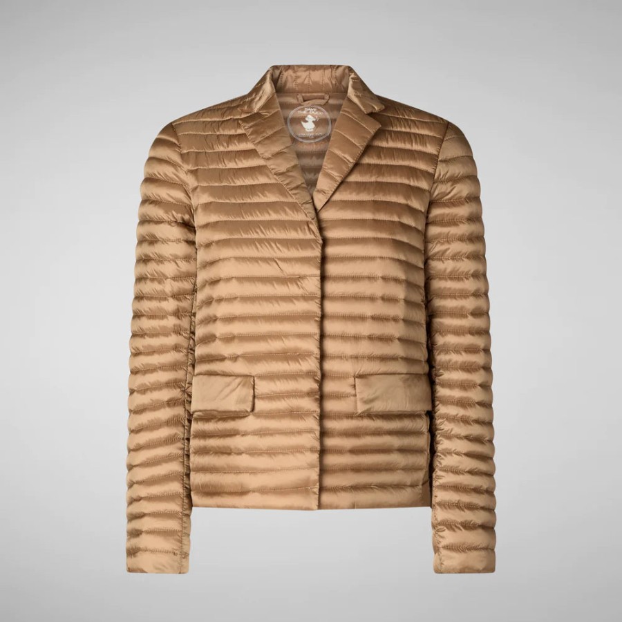 Save The Duck Jackets | Iva Shirt Jacket In Biscuit Beige