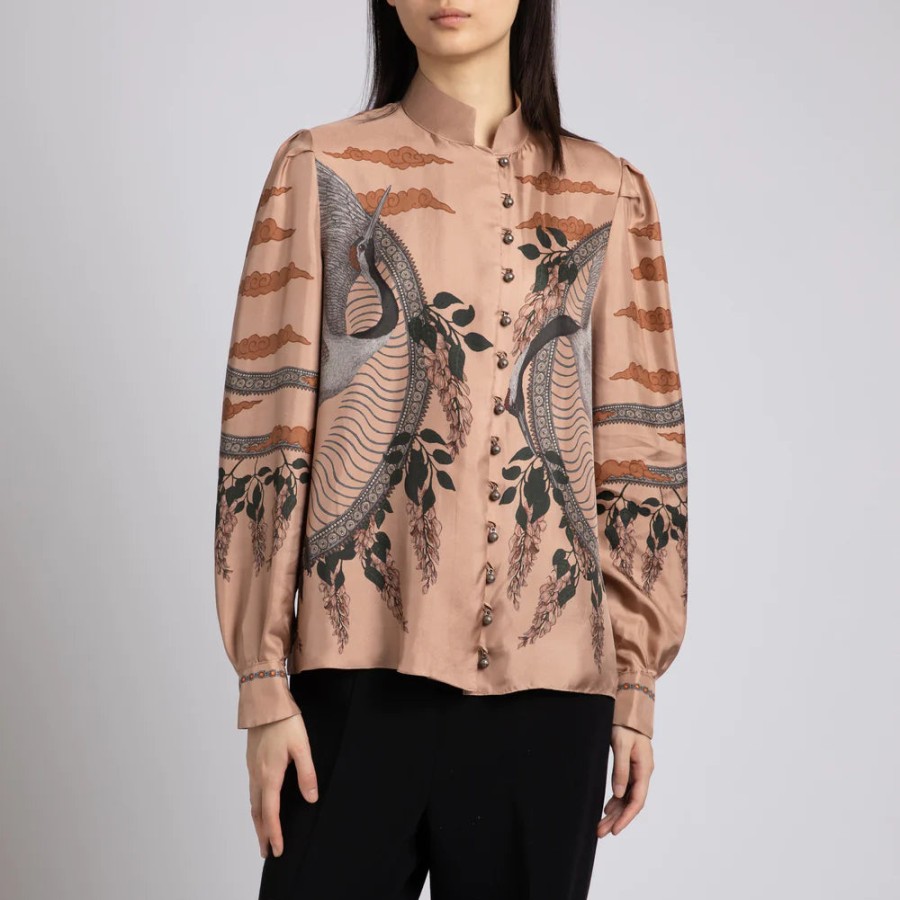 Sabina Savage Tops | The Song Deer Blouse - Coral/Quartz