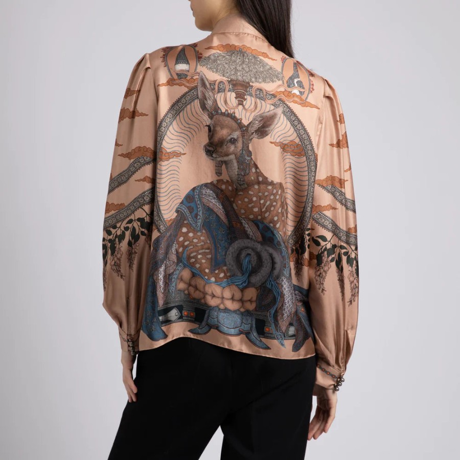 Sabina Savage Tops | The Song Deer Blouse - Coral/Quartz