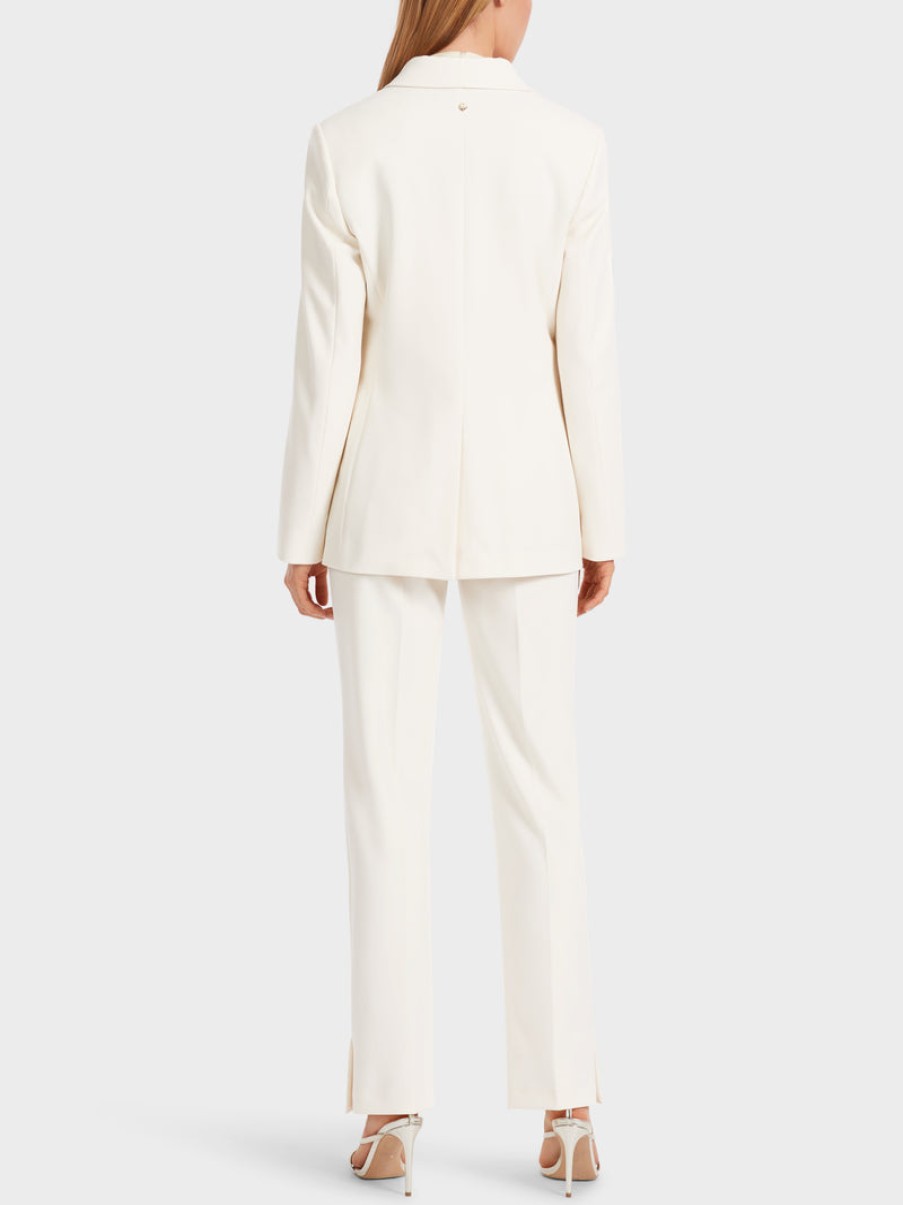 Marc Cain Jackets | Close Fitting Blazer With Back Slit In Soft Cream