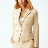 Ecru Jackets | Stretch Corduroy Blazer In Sandstone