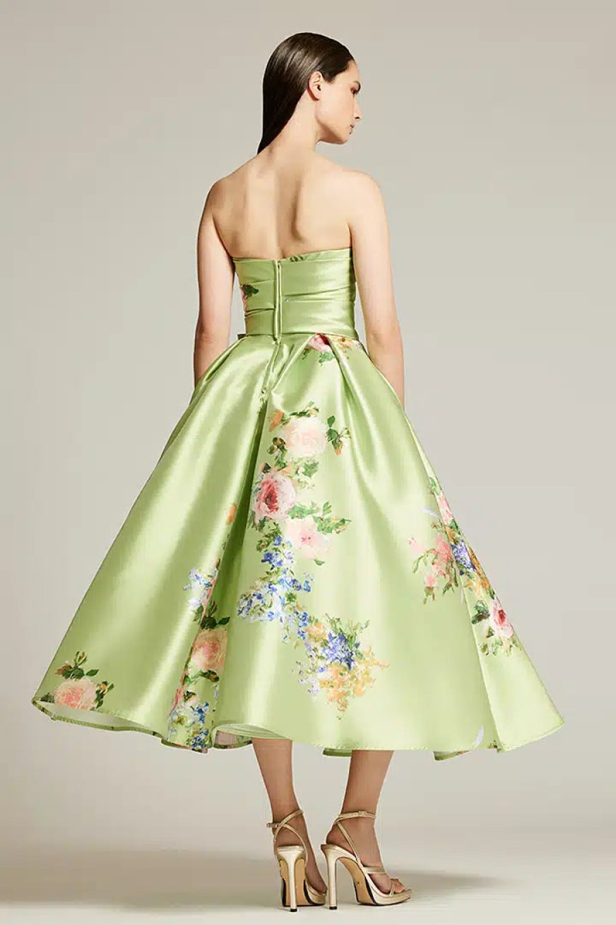 Audrey Brooks Dresses | Lime Green Floral Dress