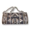 David Jeffery Accessories | Silver & Midnight Beaded Clutch