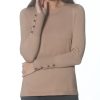 J'envie Tops | Long Sleeve Crewneck In Camel