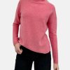 Kinross Cashmere Tops | Textured Slouchy Funnel In Shrimp