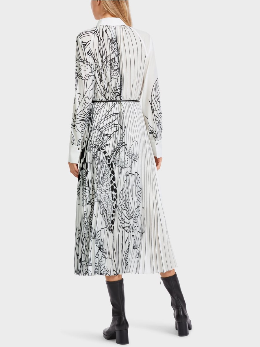 Marc Cain Dresses | Rethink Together Pleated Dress - Black/White