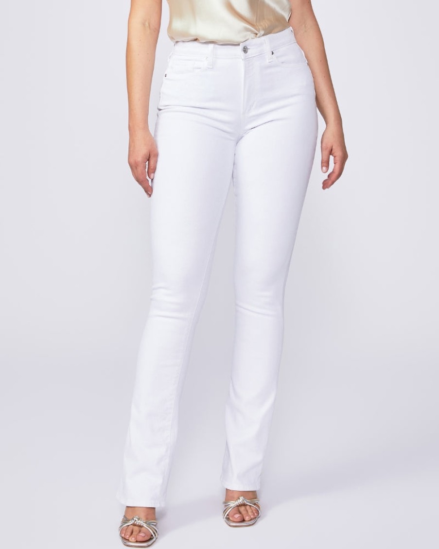 Paige Pants | Hourglass High Rise Flaunt Bootcut In Crisp White