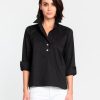 Hinson Wu Tops | 3/4 Sleeve Aileen Tunic In Black