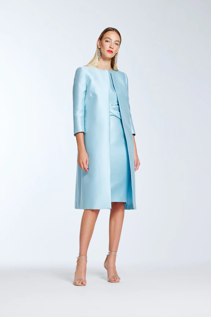 Frascara Dresses | Dress & Coat Combo In Azure