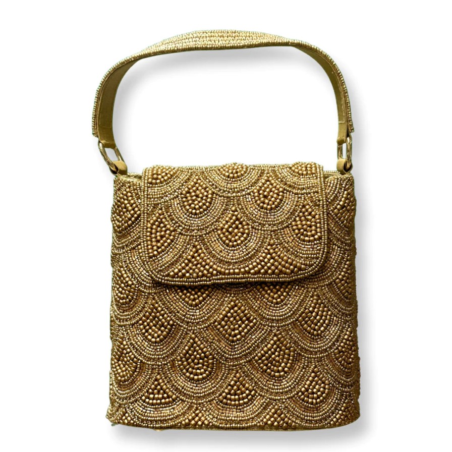 David Jeffery Accessories | Beaded Handbag - Gold