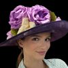 Hats by Katie Accessories | Purple Sinamay Straw Hat