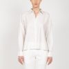 Hilton Hollis Tops | Glazed Organza Shirt In Creme