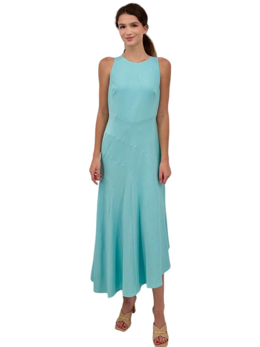 Iris Setlakwe Dresses | Godet Dress In Aqua