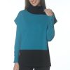 J'envie Tops | Colorblock Pullover - Teal/Black