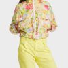 Marc Cain Jackets | Blurry Lemons Printed Outdoor Jacket In Pale Lemon